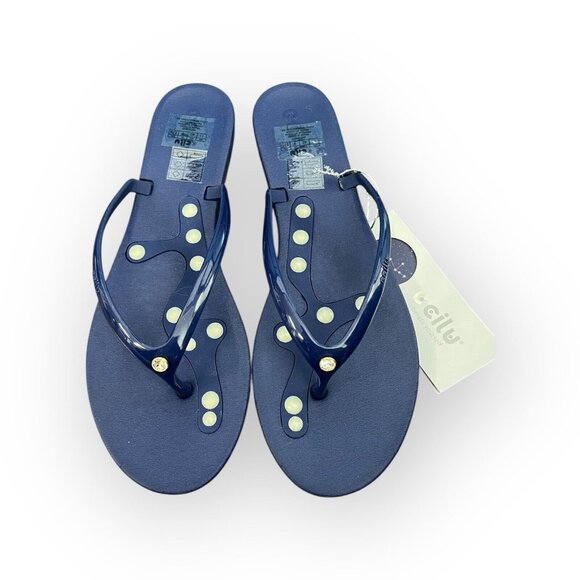 Rovmia by ccilu Stepping Stone Massage Sandals Size 11 Blue Swarovski - Picture 2 of 10